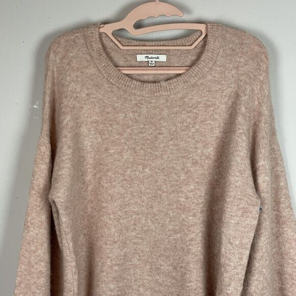 Madewell Gladwell Pale Pink Soft Balloon Sleeve Pullover Sweater NWOT Size XS - Picture 3 of 8